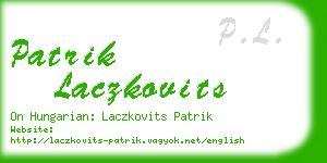 patrik laczkovits business card